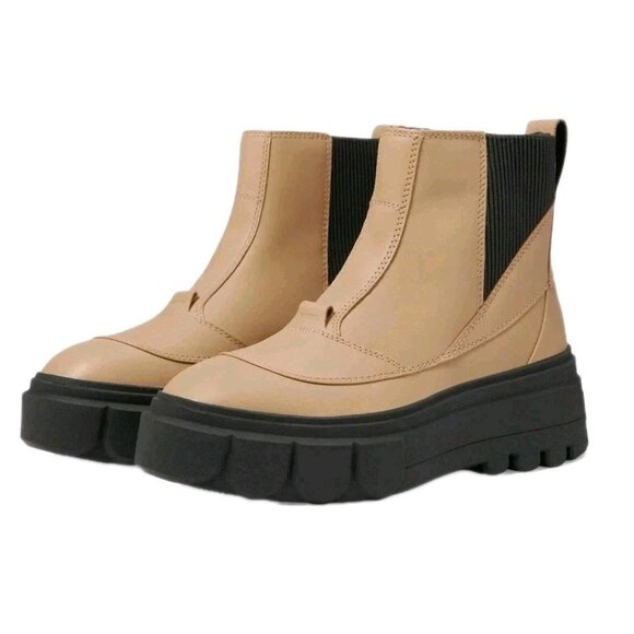 Sorel Caribou X Chelsea Waterproof Platform Leather WP Boots Womens Sz 10 (B,M) - Picture 3 of 16